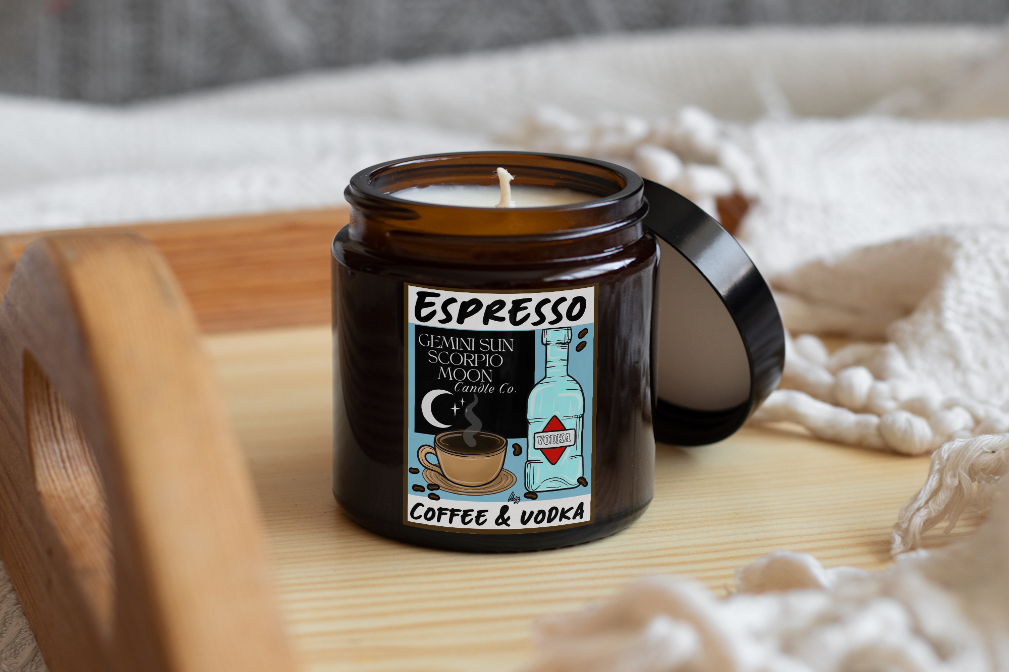 Homey Amber candles with lid 250ml