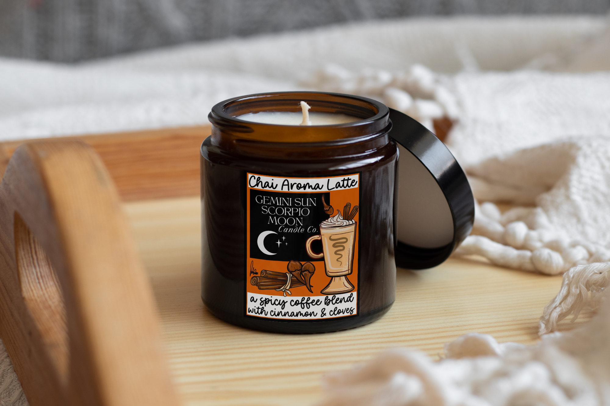 Homey Amber candles with lid 250ml