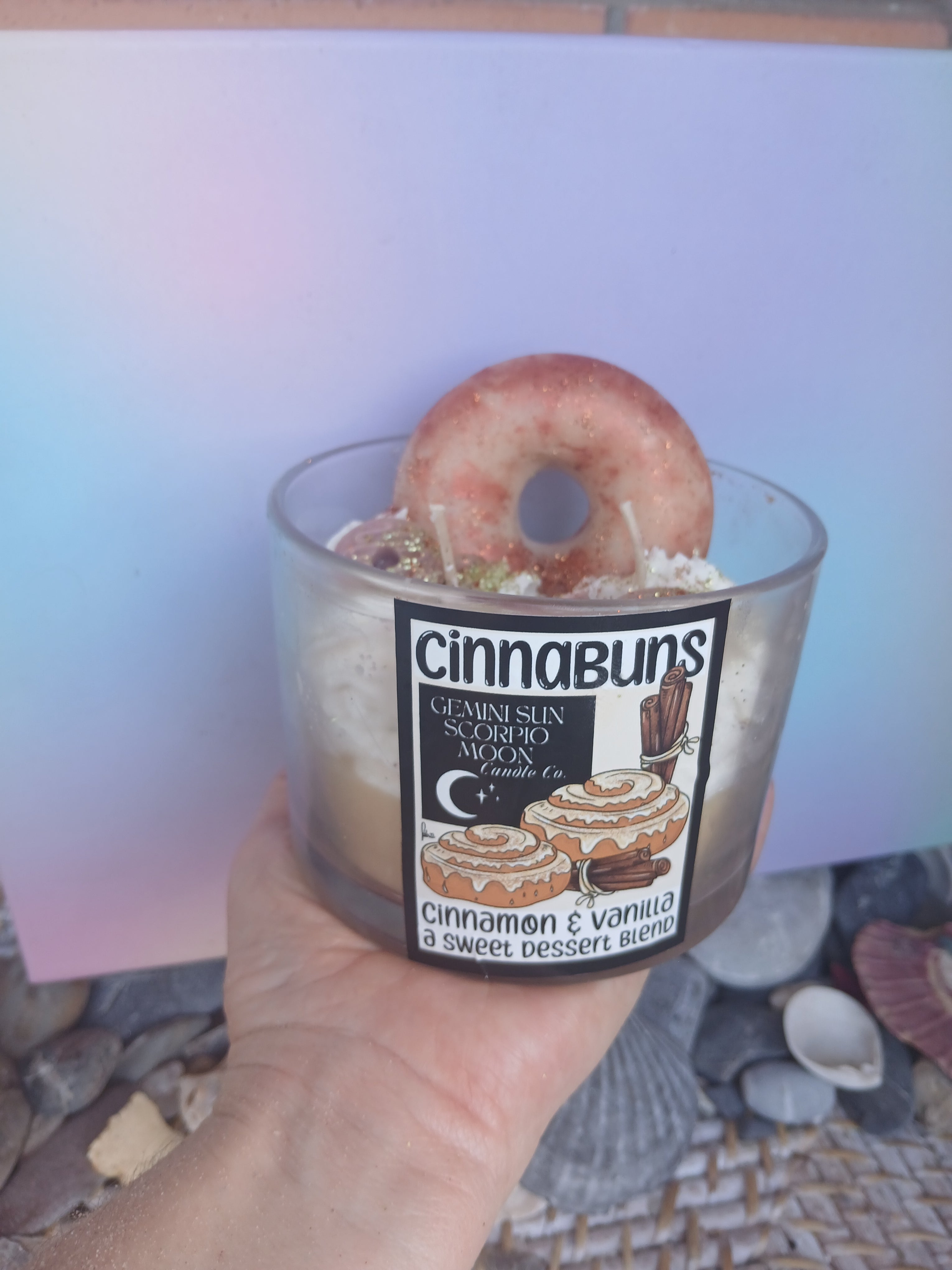 Chai latte and coffee dessert candles