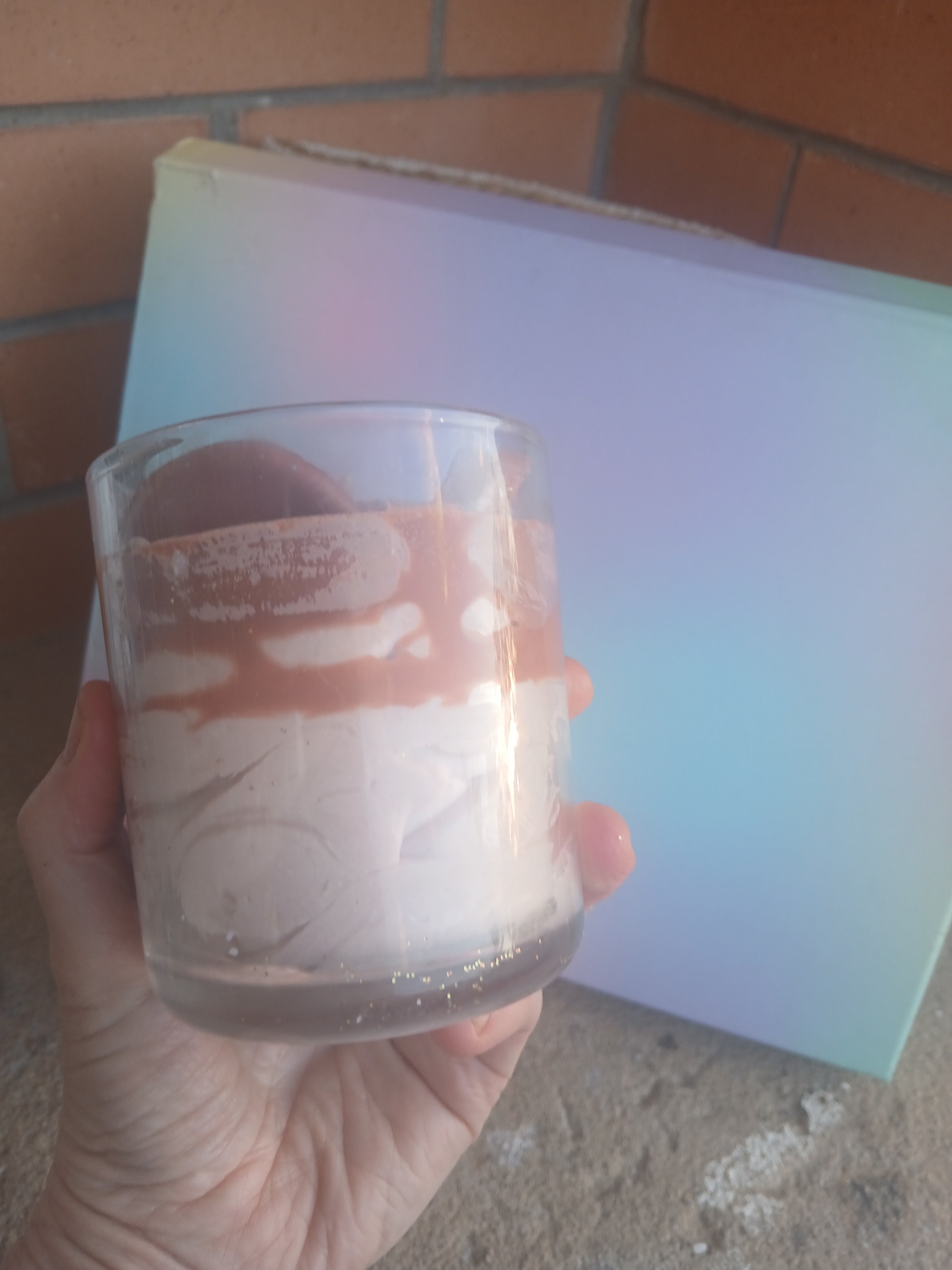 Chai latte and coffee dessert candles