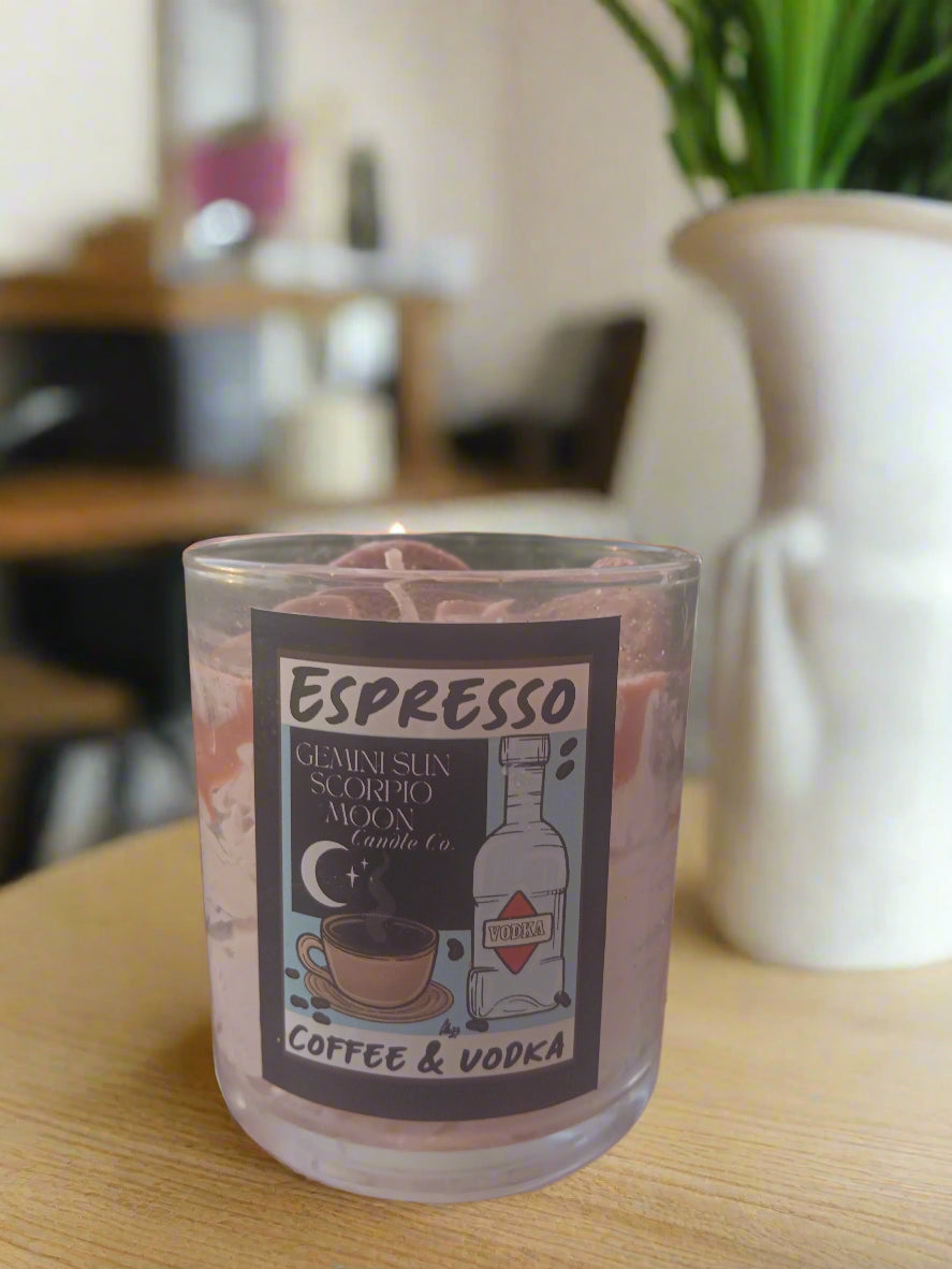 Expresso coffee dessert candles