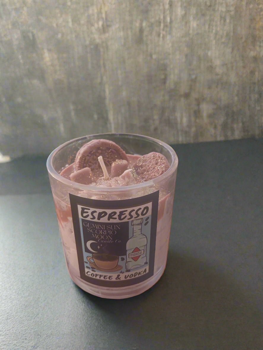 Expresso coffee dessert candles