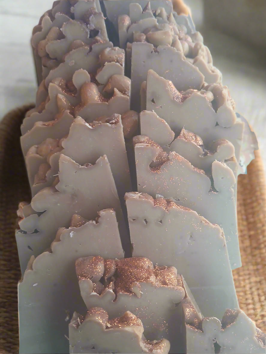 Freshly made coffee soap