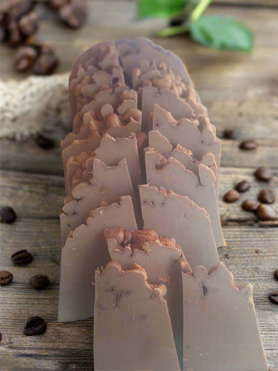 Freshly made coffee soap