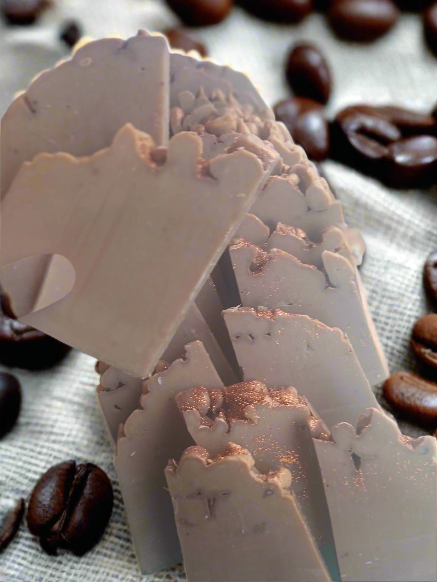 Freshly made coffee soap