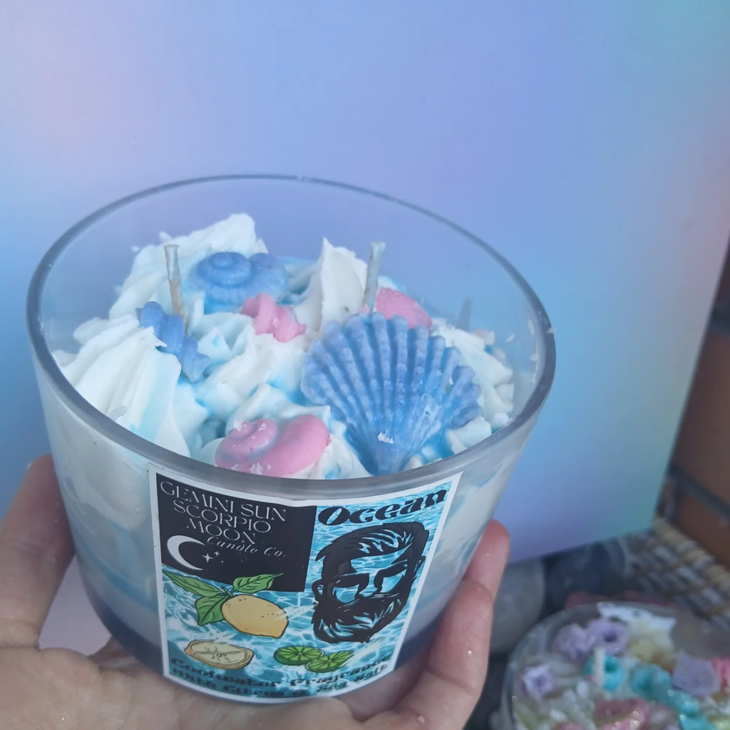 Handmade dessert candles with unique design perfect gift with large size in soy wax blend.