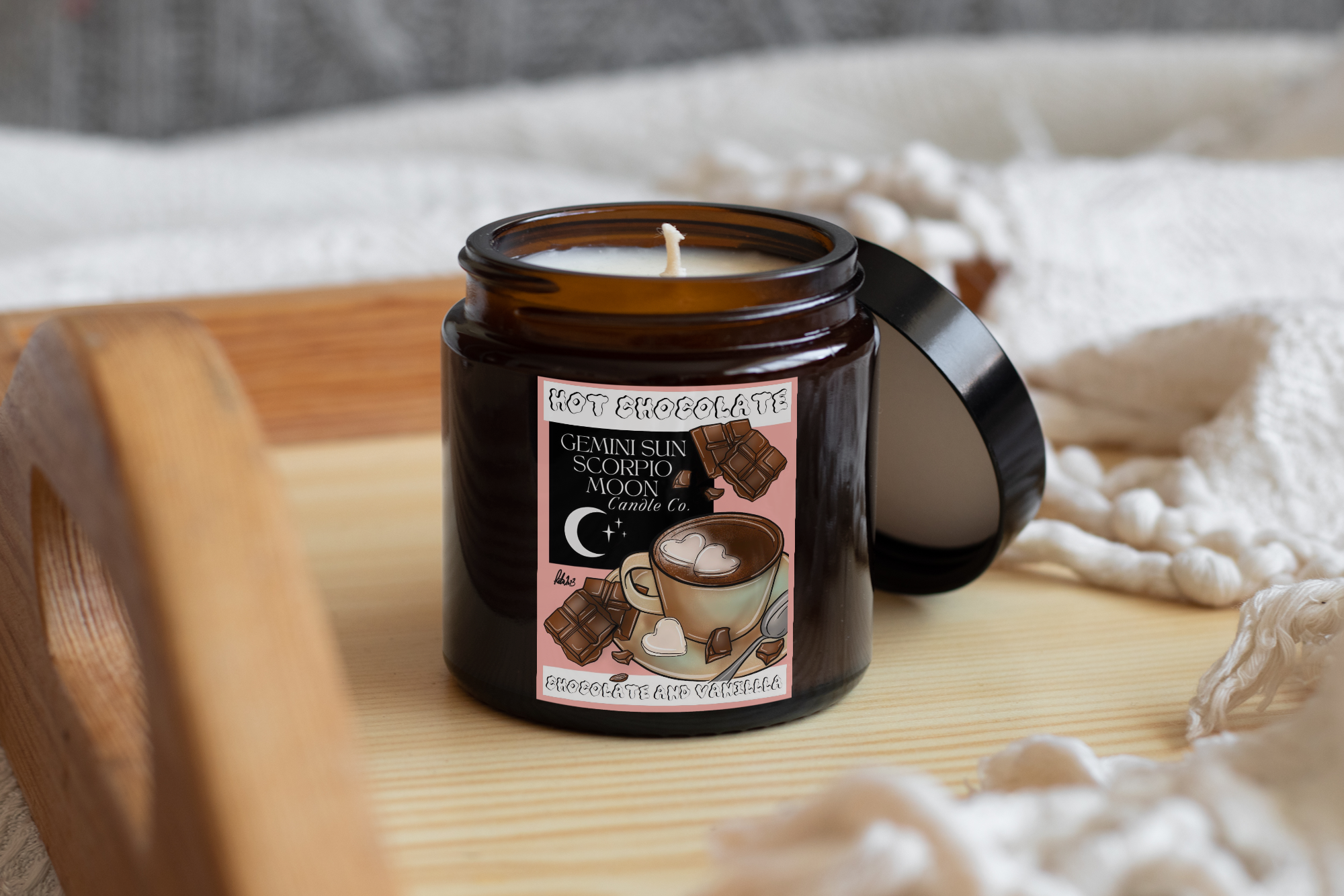 Homey Amber candles with lid 250ml