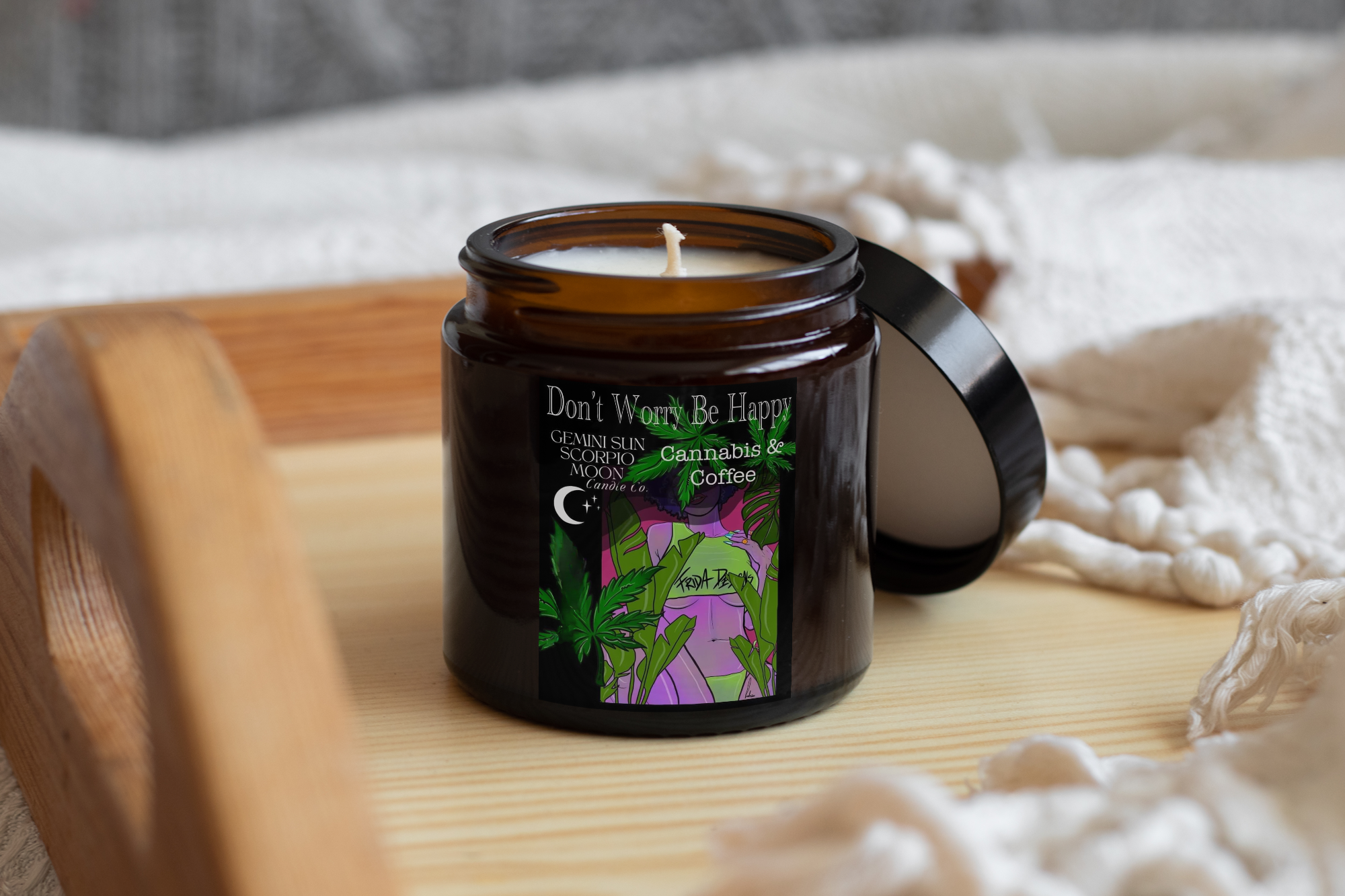 Homey Amber candles with lid 250ml