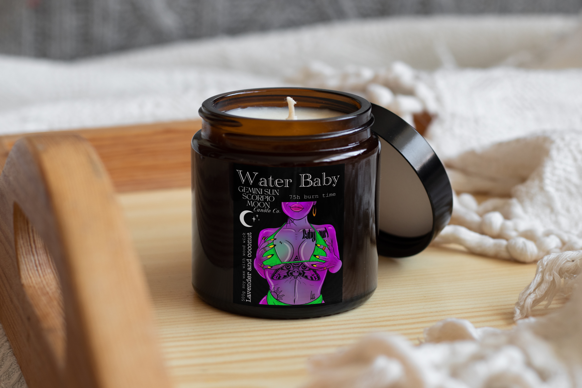 Homey Amber candles with lid 250ml