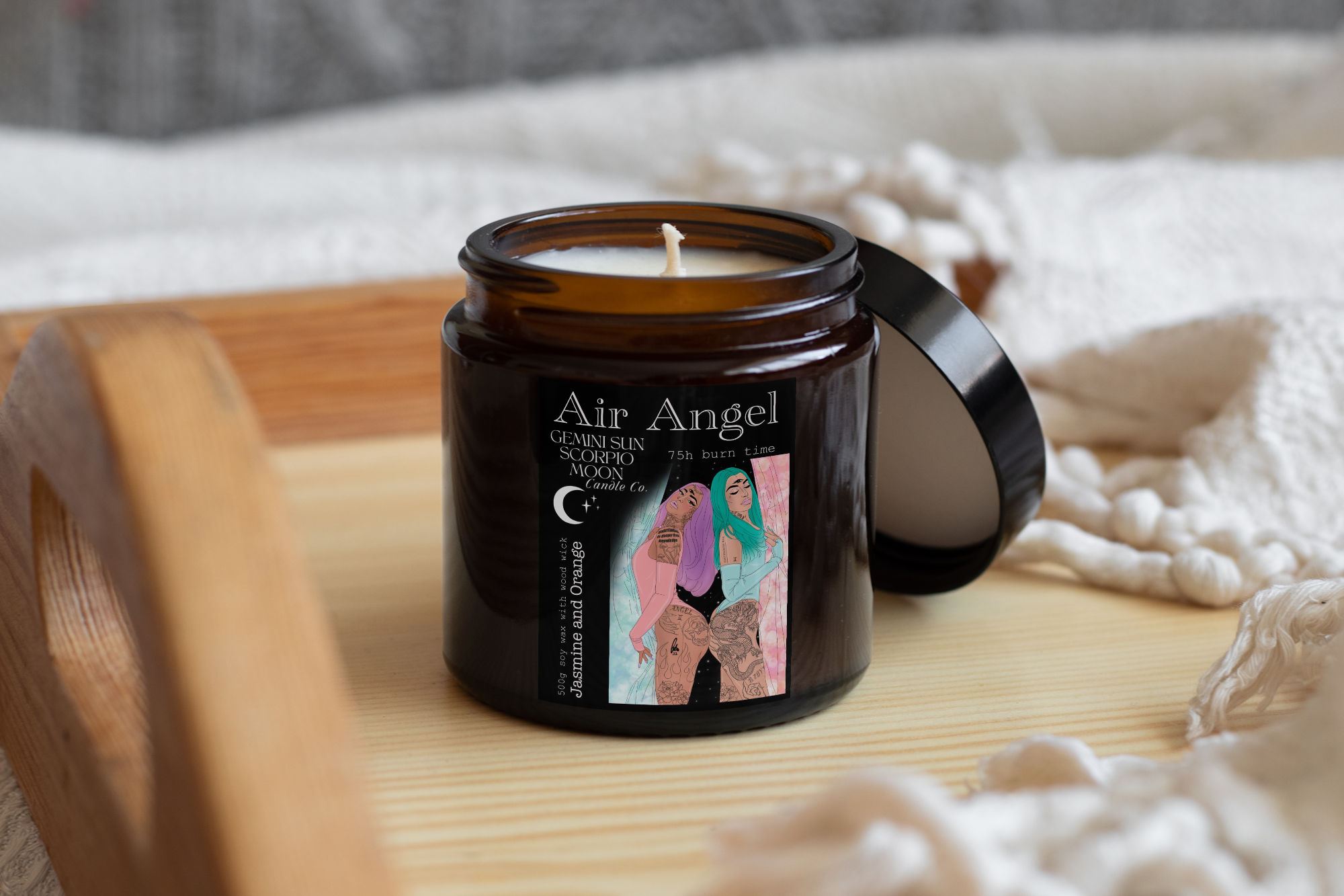 Homey Amber candles with lid 250ml