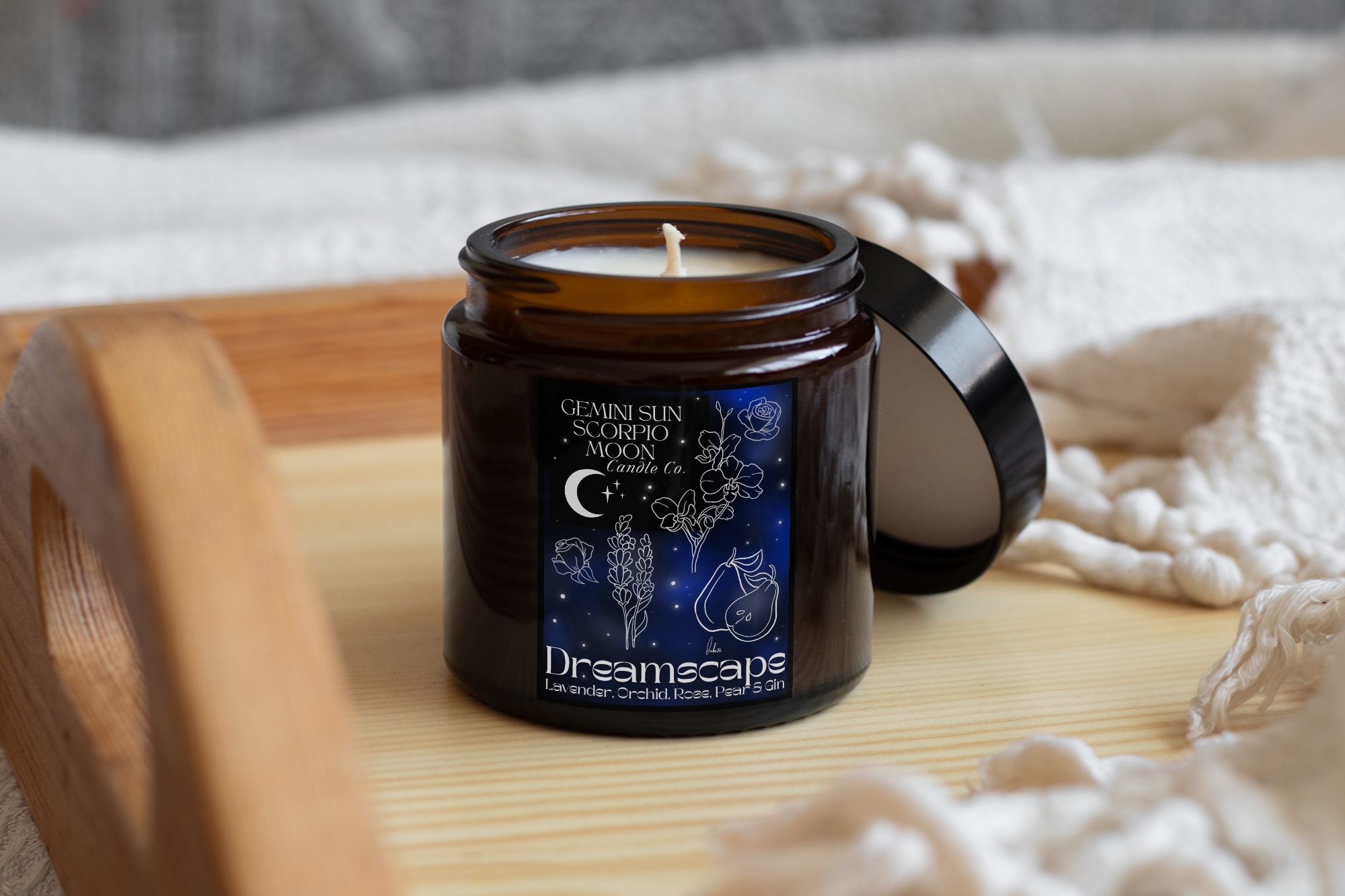 Homey Amber candles with lid 250ml