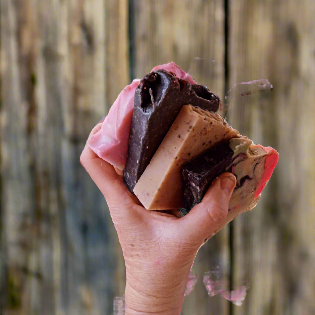Exfoliating natural soap soap with oatmeal and honey