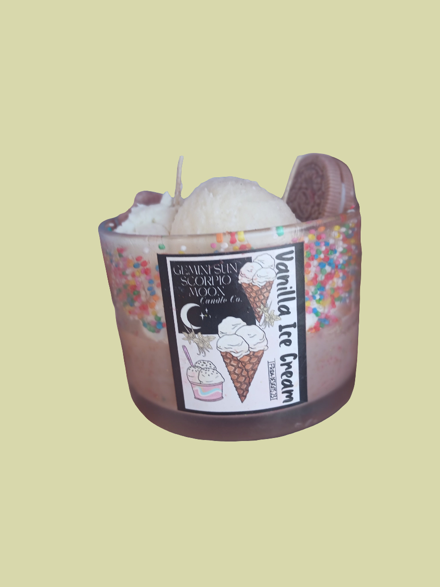 Chai latte and coffee dessert candles