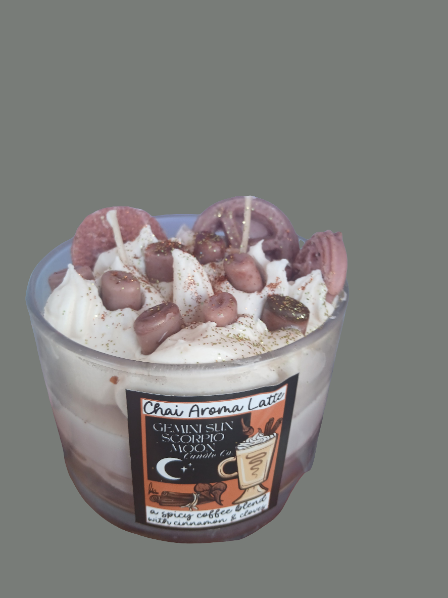 Handmade dessert candles with unique design perfect gift with large size in soy wax blend.