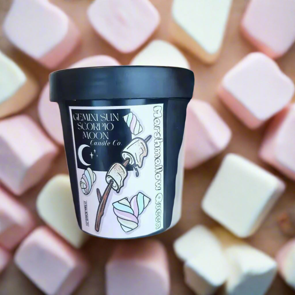 MARSHMALLOW QUEEN - Toasted Marshmallow Sugar Scrub, Vegan skincare, Scented, Emulsified, Exfoliating, Shea and Cocoa Butter, Body Scrub