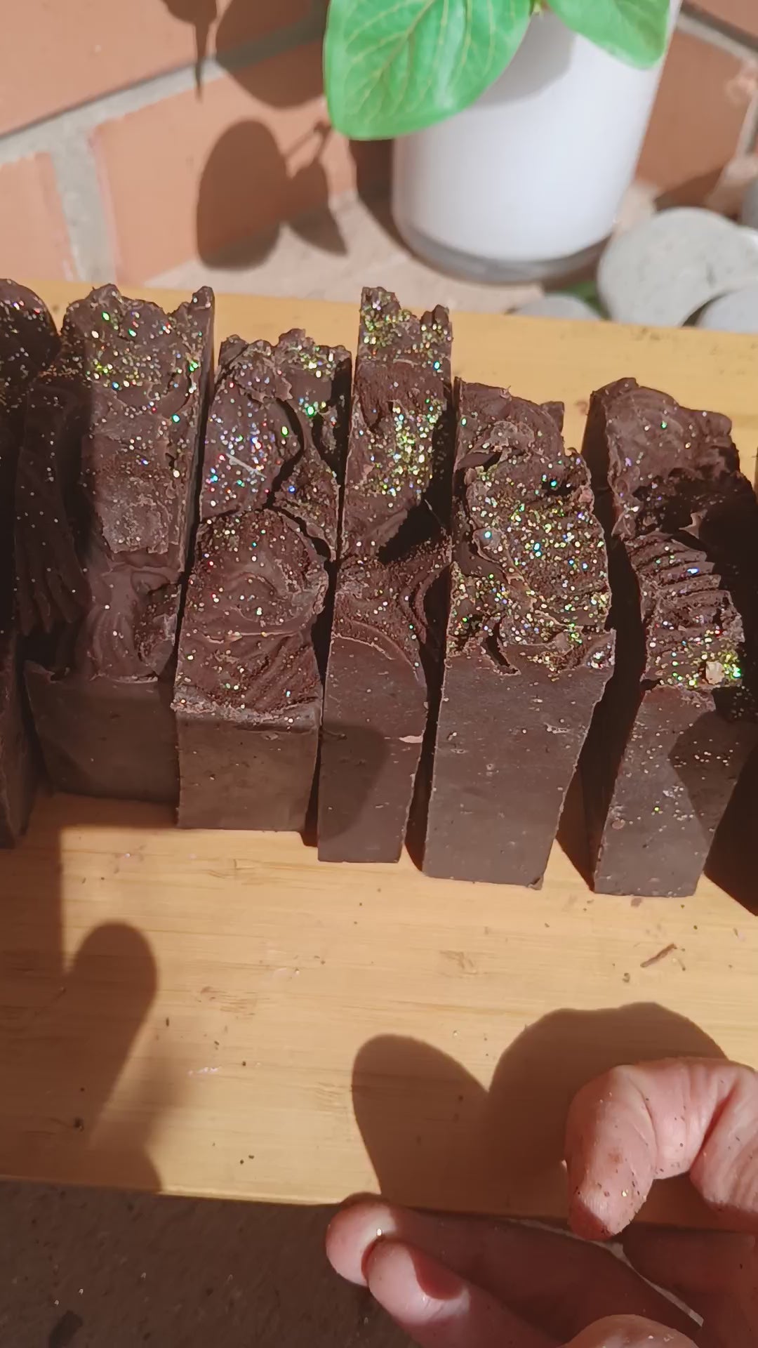 A Coffee soap with vanilla caramel and real coffee